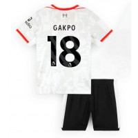 Echipament fotbal Liverpool Cody Gakpo #18 Tricou Treilea 2024-25 pentru copii maneca scurta (+ Pantaloni scurti)